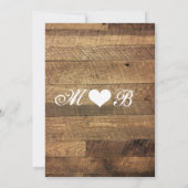 Mason Jar Lavender Barn Wood Wedding Invitations Kaart (Achterkant)