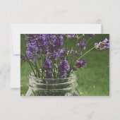 Mason Jar Lavender Country behalve de datum Save The Date (Achterkant)