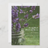 Mason Jar Lavender Country Weddenschap Kaart (Voorkant)