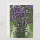 Mason Jar Lavender Country Weddenschap Kaart (Achterkant)