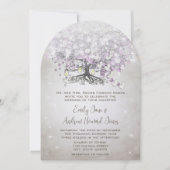 Mason Jar Lavender Heart Leaf Tree Wedding Kaart (Voorkant)