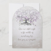 Mason Jar Lavender Heart Leaf Tree Wedding Kaart (Achterkant)