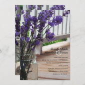 Mason Jar Lavender Porch Wedding Uitnodiging (Voorkant / Achterkant)