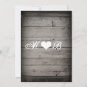 Mason Jar Lavender Rustiek Hout Huwelijksuitnodigi Kaart (Achterkant)