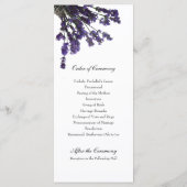 Mason Jar Lavender Wedding Program Programmakaart (Achterkant)