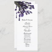 Mason Jar Lavender Wedding Program Programmakaart (Voorkant / Achterkant)