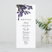 Mason Jar Lavender Wedding Program Programmakaart (Staand voorkant)
