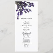 Mason Jar Lavender Wedding Program Programmakaart (Voorkant)