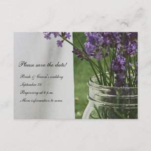 Mason Jar Lavender White Porch slaat de datum op Save The Date