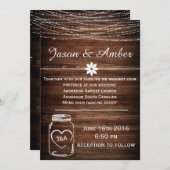 Mason Jar-lichten Kaart (Voorkant / Achterkant)