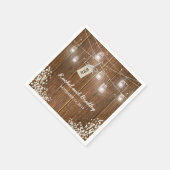 Mason Jar Lichten Rustieke Baby's Breath Bruiloft Servetten (Hoek)