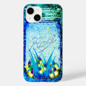 Mason jar lightning bug glanzend firefnet Case-Mate iPhone case (Achterkant)