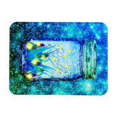 Mason jar lightning bug glanzend firefnet magneet (Horizontaal)