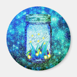 Mason jar lightning bug glanzend firefnet magneet