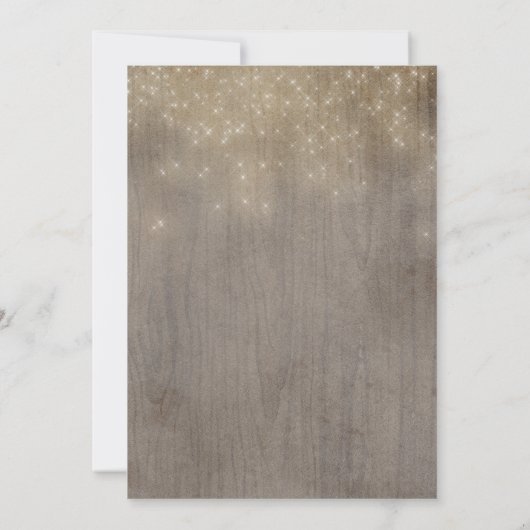 Mason Jar Lights Bloemen Rustieke Bruiloft Kaart (Achterkant)