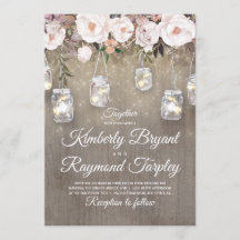 Mason Jar Lights Bloemen Rustieke Bruiloft