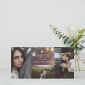 Mason Jar Lights Branches Rustieke bruiloft Bedankkaart (Staand voorkant)