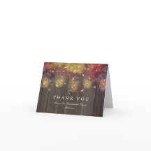 Mason Jar Lights bruiloft Dank u