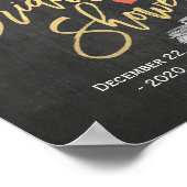 Mason Jar Lights Chalkboard Vrijgezellenfeest Welk Poster (Hoek)