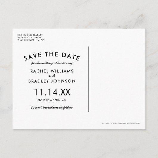 Mason Jar Lights Rustic Babys Breath Save the Date Aankondigingskaart (Achterkant)