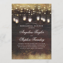 Mason Jar Lights Rustiek Hout Repetitie Diner Kaart