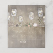 Mason Jar Lights Rustiek Plaatskaartje (Buitenkant ongevouwen)