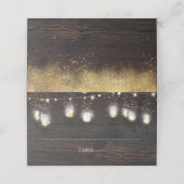 Mason Jar Lights Rustieke Bruiloft Plaatskaartje (Buitenkant ongevouwen)