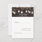 Mason Jar Lights Rustieke bruiloft RSVP (Voorkant)