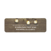 Mason Jar Lights Rustieke Schuur Bruiloft Etiket (Voorkant)