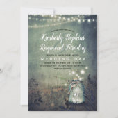 Mason Jar Lights | Rustieke tuin | Avondbruiloft Kaart (Voorkant)