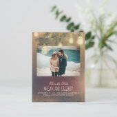 Mason Jar Lights Tree Rustic Photo Bewaar de datum Aankondigingskaart (Staand voorkant)