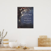 Mason Jar Lights Tree Weddenschap Welkomstteken Poster (Keuken)