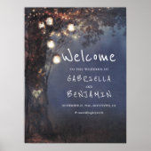 Mason Jar Lights Tree Weddenschap Welkomstteken Poster (Voorkant)