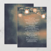 Mason Jar Lights Trouwgegevens - Informatie Informatiekaartje (Voorkant / Achterkant)