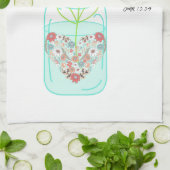 Mason Jar: Love Bible Verse Theedoek (Gevouwen)