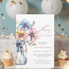 Mason Jar Love In Bloom Floral Vrijgezellenfeest Kaart