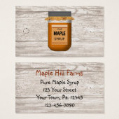 Mason Jar Maple Syrup Hang Label Visitekaartjes (Voorkant /achterkant)