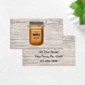 Mason Jar Maple Syrup Hang Label Visitekaartjes (Bureau)