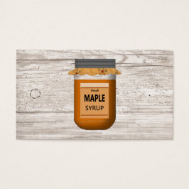 Mason Jar Maple Syrup Hang Label Visitekaartjes