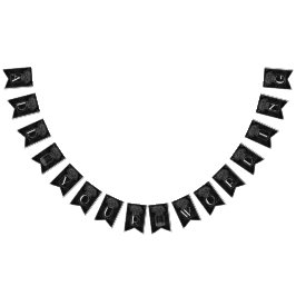 Mason Jar met Daisies op Chalkboard Wedding Vlaggetjes