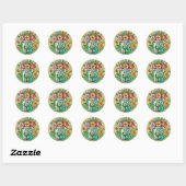 Mason Jar met Flowers Sticker (Vel)