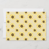 Mason Jar met Gele Zonnebloemen Repetitie Diner Kaart (Achterkant)