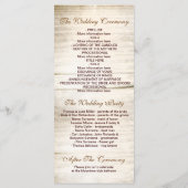 Mason Jar met Lilas Rustieke bruiloft programma's (Achterkant)