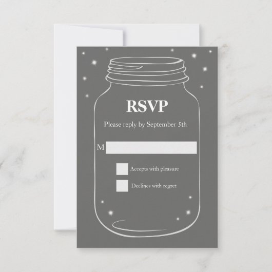 Mason Jar met vuurvliegjes Bieden RSVP Grey (Voorkant)