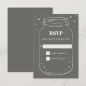 Mason Jar met vuurvliegjes Bieden RSVP Grey (Voorkant / Achterkant)