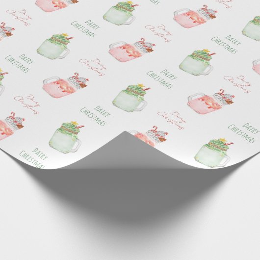 Mason Jar Milkshakes Pattern Cadeaupapier (Hoek)