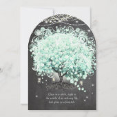 Mason Jar Mint Chalkboard Heart Leaf Tree Kaart (Achterkant)