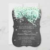 Mason Jar Mint Chalkboard Heart Leaf Tree Kaart (Voorkant)