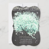 Mason Jar Mint Chalkboard Heart Leaf Tree Kaart (Achterkant)