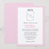  Mason Jar Monogram Wedding Invitations Kaart (Voorkant / Achterkant)